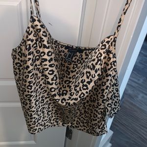 Cheetah print crop top